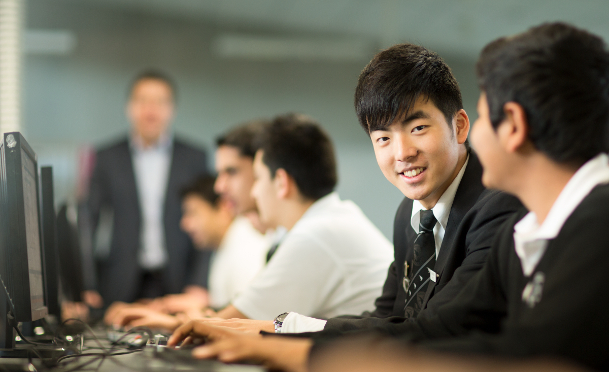 High Schol Students in class